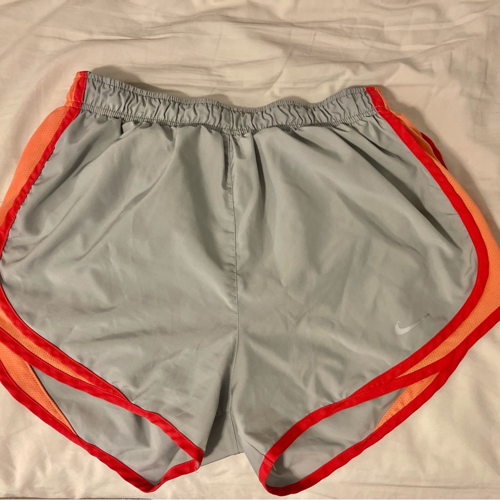 Nike Women's Gray and Red Running Shorts